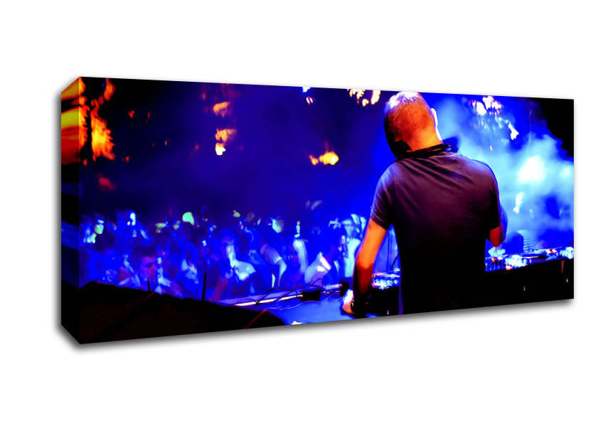 Picture of Dj Mixing Panoramic Canvas Wall Art