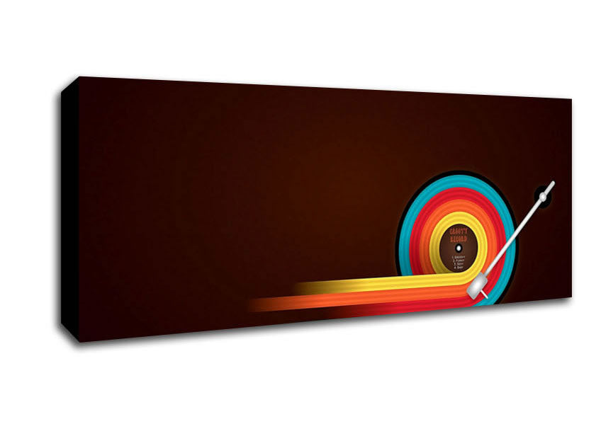 Picture of Groovy Record Panoramic Canvas Wall Art