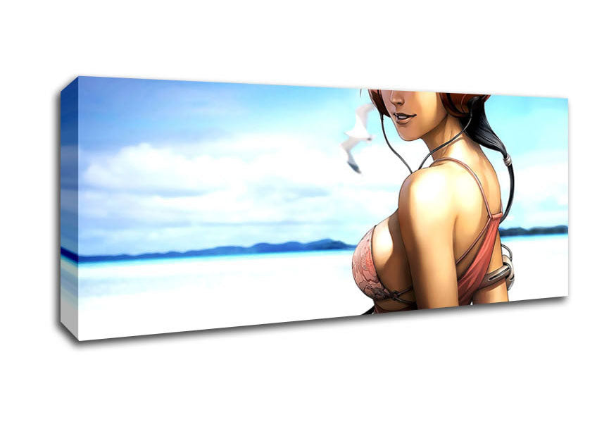 Picture of Music Girl Panoramic Canvas Wall Art