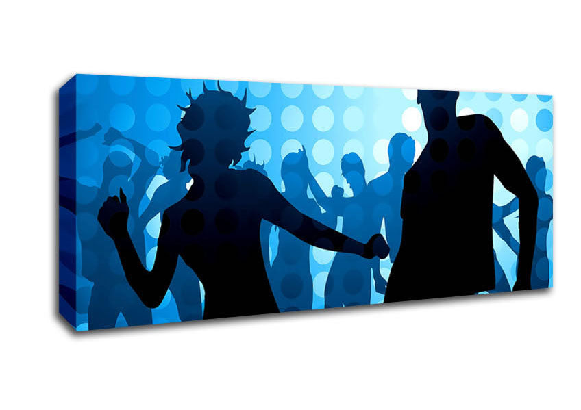 Picture of People Partying To The Blues Panoramic Canvas Wall Art