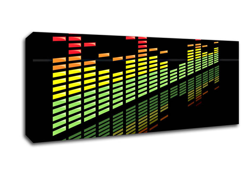 Picture of Graphic Equalizer Rainbow Panoramic Canvas Wall Art