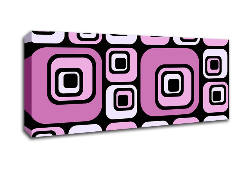 Picture of Squareness Of Pink Panoramic Canvas Wall Art