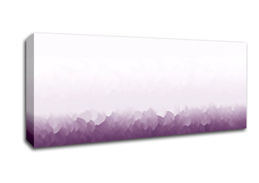Picture of Abstract Ocean Lilac On White Panoramic Canvas Wall Art