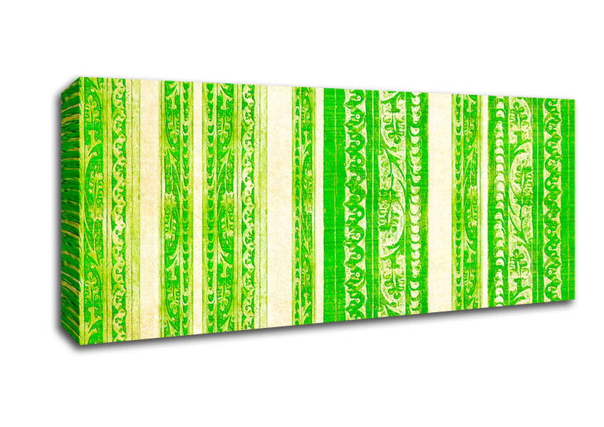 Picture of Vertical Landslide Lime Panoramic Canvas Wall Art
