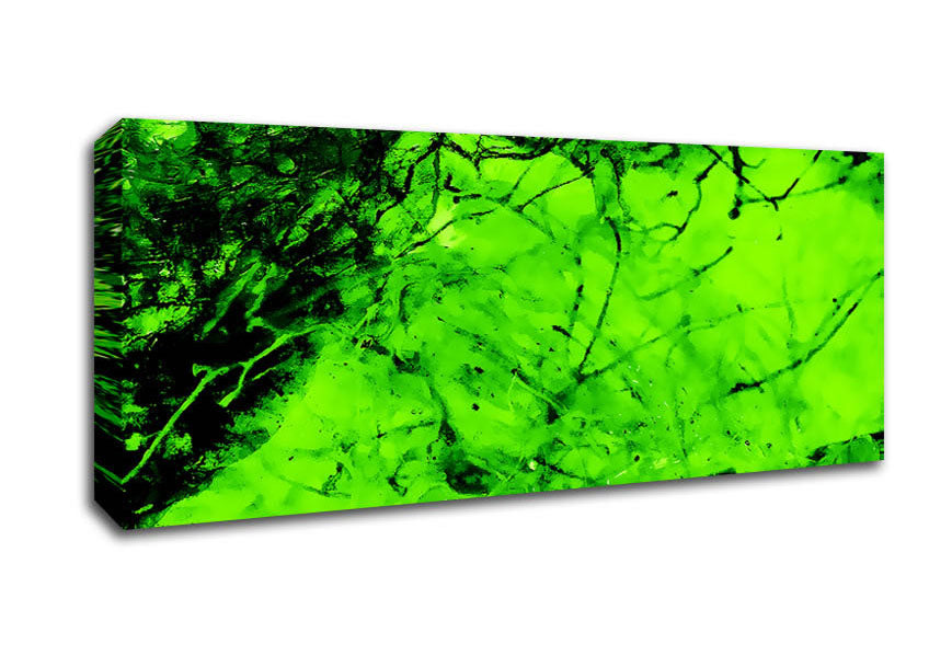 Picture of Green Branches In The Wind Panoramic Canvas Wall Art