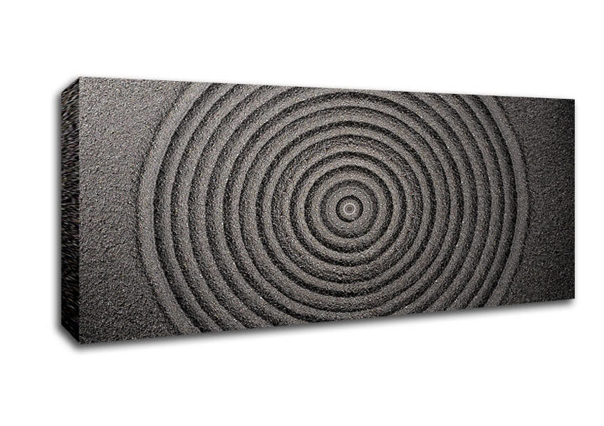 Picture of Perfect Circular Sand Formation zen Panoramic Canvas Wall Art