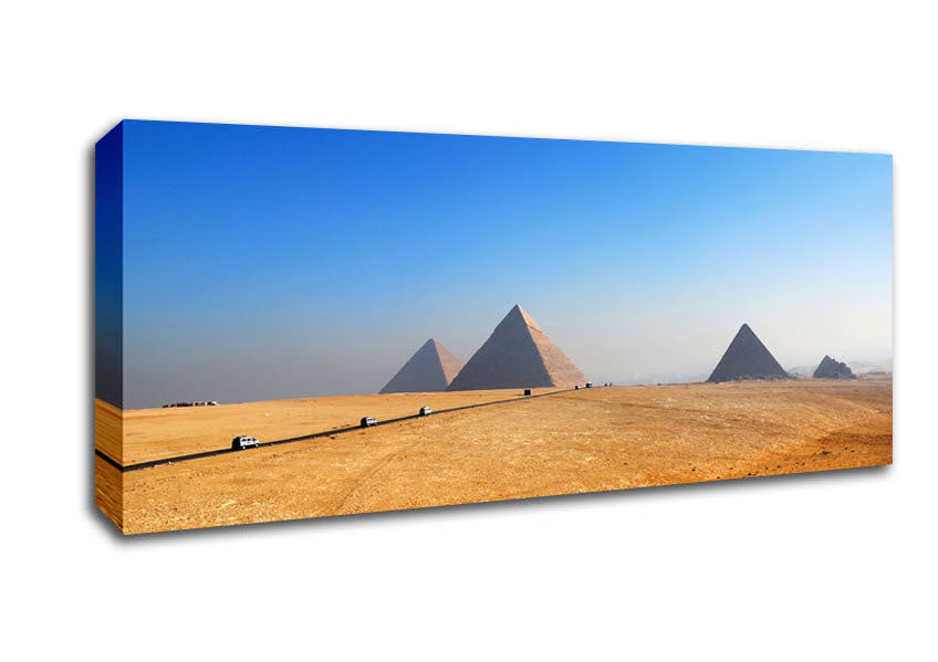 Picture of Egyptian Pyramids In The Distance Panoramic Canvas Wall Art