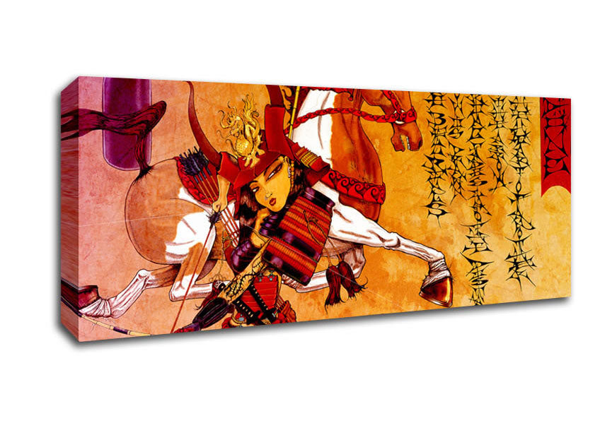 Picture of Japanese Arrow Is Drawn Panoramic Canvas Wall Art