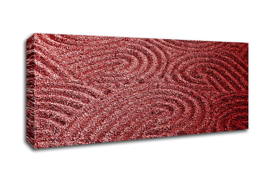 Picture of Red Sand Patterns Panoramic Canvas Wall Art