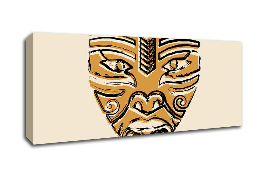 Picture of Mask Of Men Panoramic Canvas Wall Art