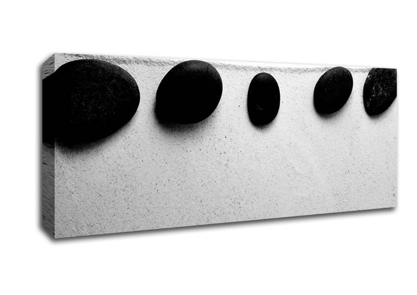 Picture of Zen Pebble Line-Up Panoramic Canvas Wall Art