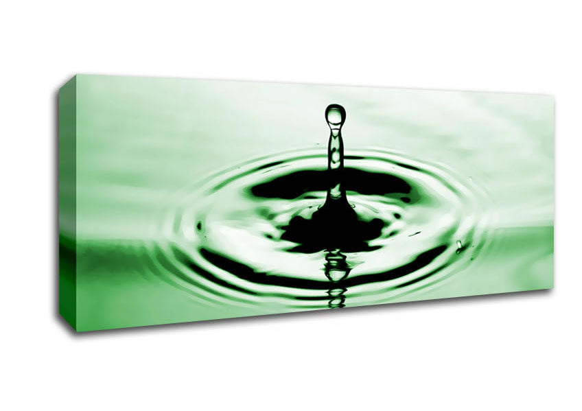Picture of Green Water Ripples Panoramic Canvas Wall Art