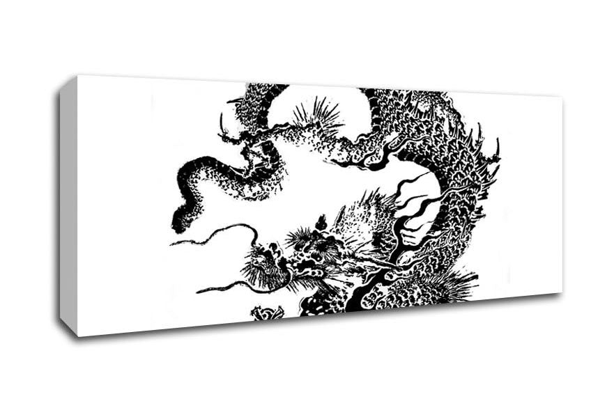 Picture of Japanese Dragon Panoramic Canvas Wall Art