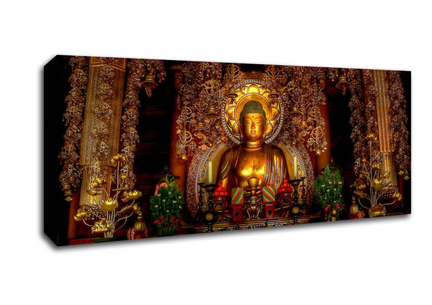Picture of Golden Buddha Chion Japan Panoramic Canvas Wall Art