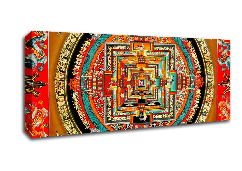 Picture of Geometric Shape Panoramic Canvas Wall Art