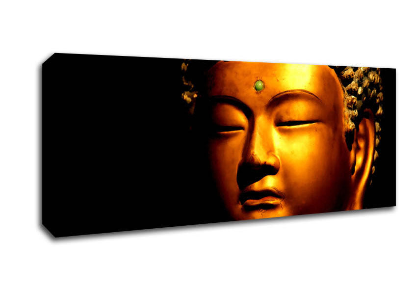 Picture of Gold Buddha Panoramic Canvas Wall Art