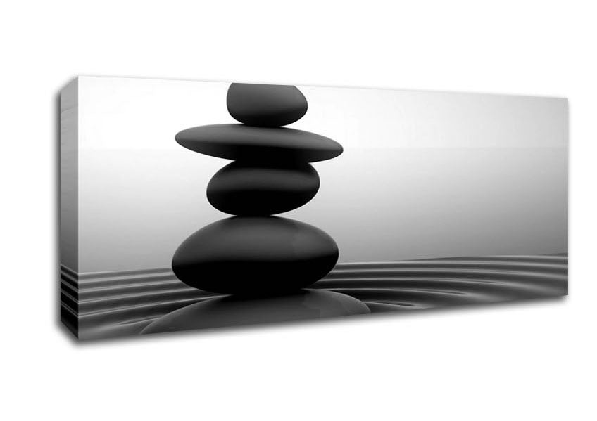 Picture of Zen Stones Panoramic Canvas Wall Art