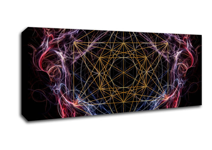 Picture of Metatrons Cube 2 Panoramic Canvas Wall Art