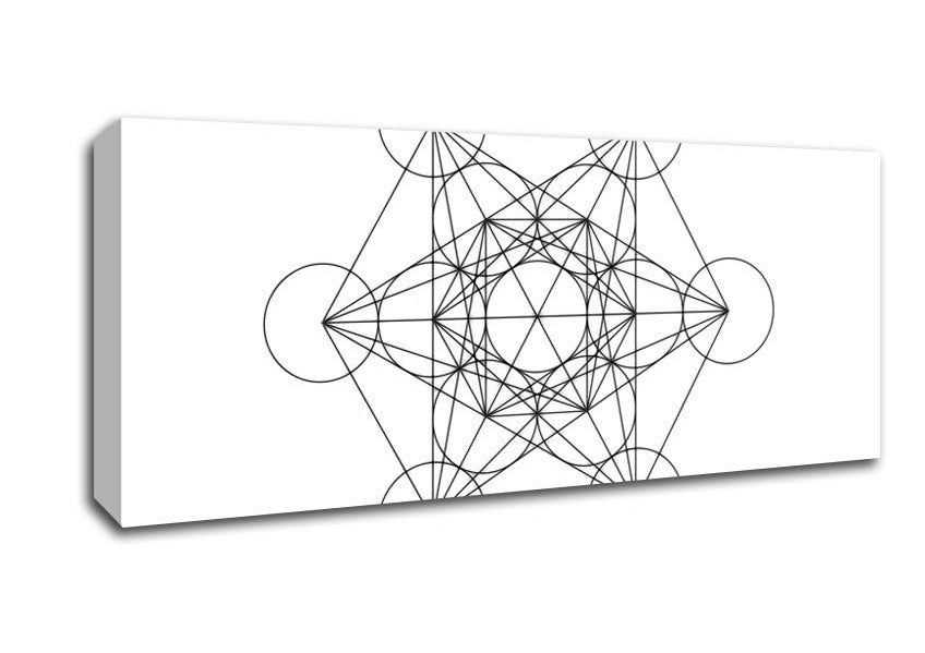Picture of Metatrons Cube Drawing Panoramic Canvas Wall Art
