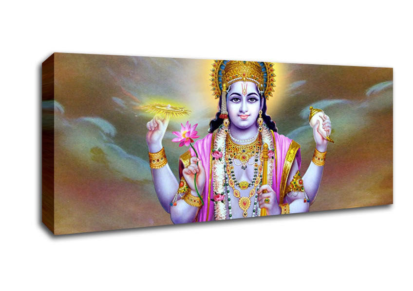 Picture of Hindu Vishnu Panoramic Canvas Wall Art