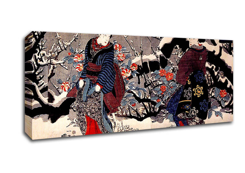 Picture of Utagawa Kuniyoshi Japanese Women Panoramic Canvas Wall Art