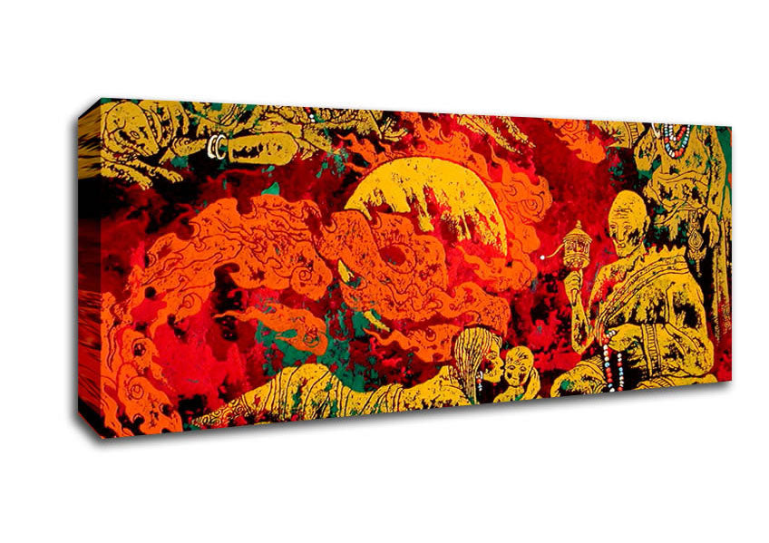 Picture of Tears Of Fire Panoramic Canvas Wall Art
