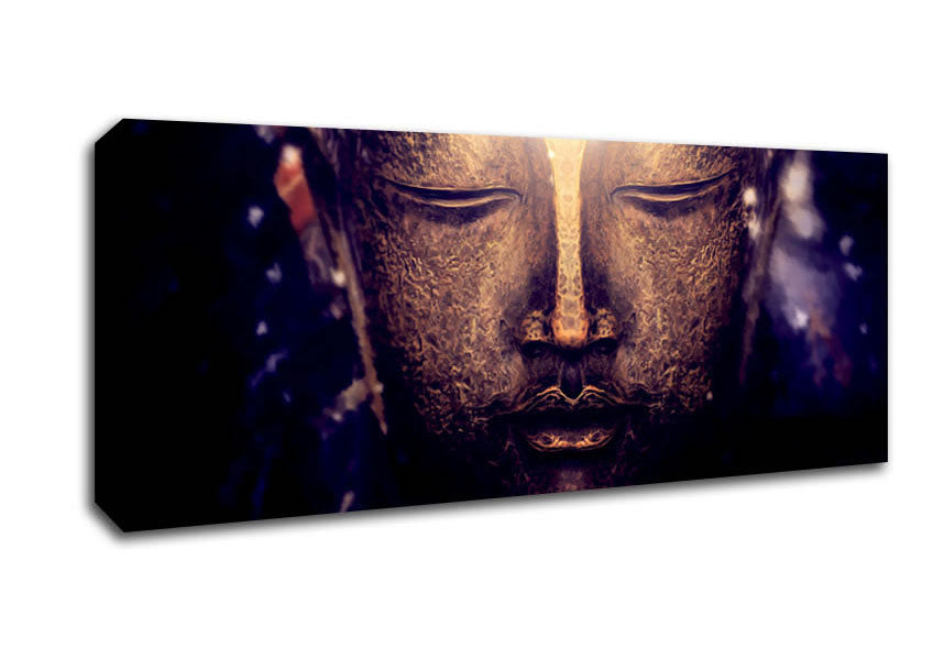 Picture of Light From The Buddha Face Panoramic Canvas Wall Art