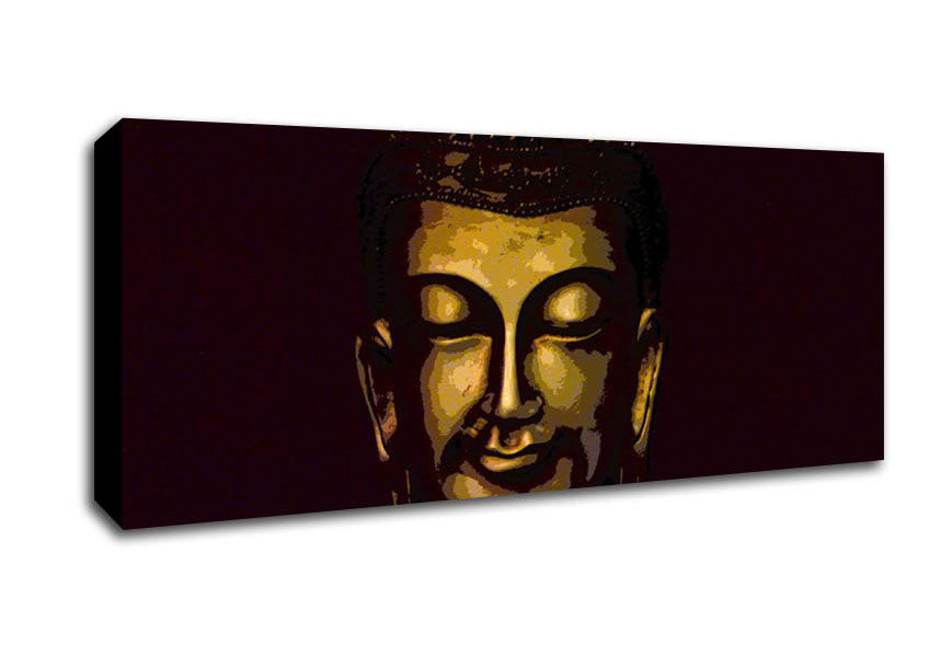 Picture of Gently Smiling Buddha Panoramic Canvas Wall Art