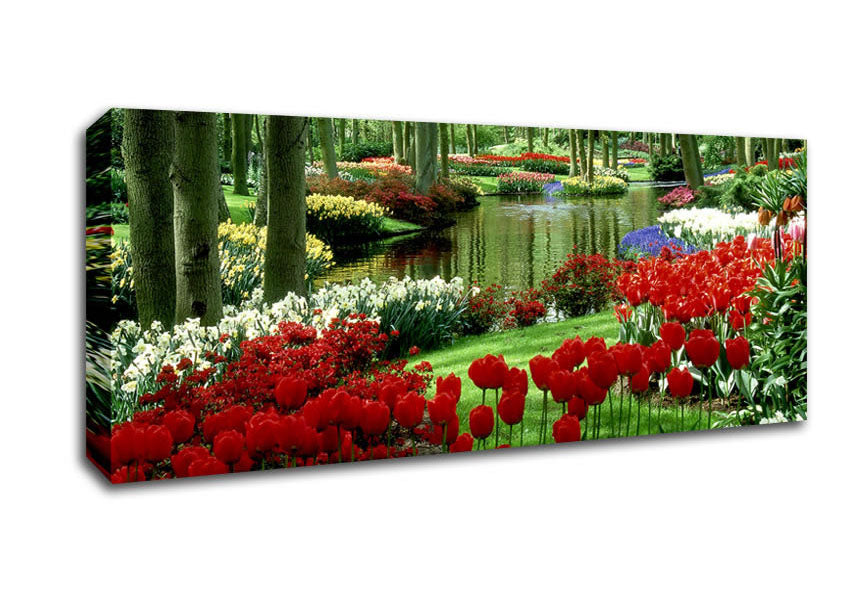 Picture of Tulip River Panoramic Canvas Wall Art