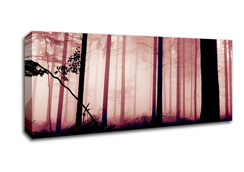 Picture of Mauve Forest Mist Panoramic Canvas Wall Art