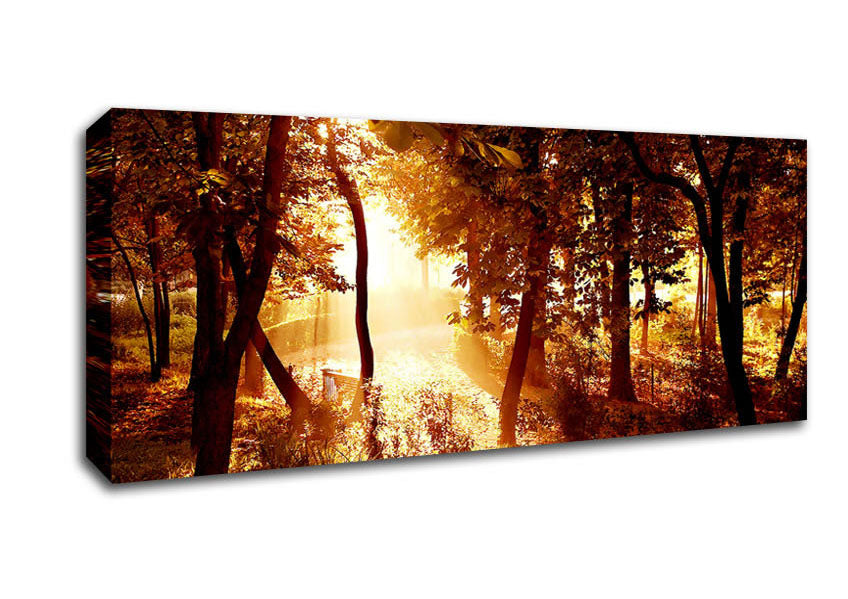 Picture of Ochre Forest Panoramic Canvas Wall Art