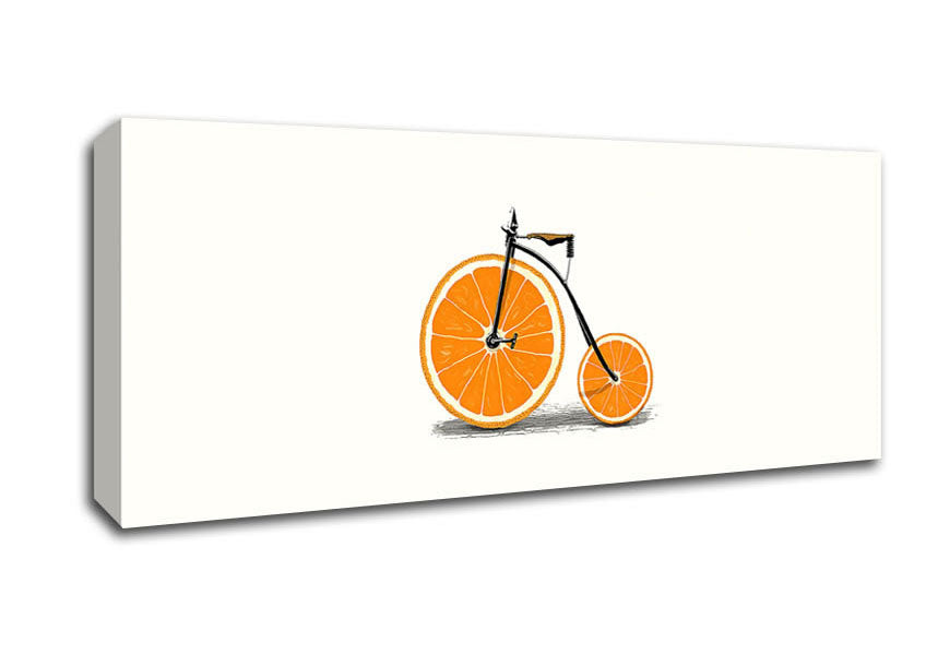 Picture of Orange Bicycle Panoramic Canvas Wall Art