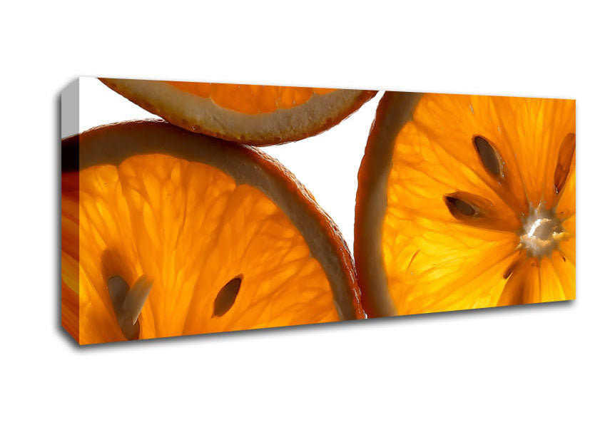 Picture of Orange Slice Panoramic Canvas Wall Art