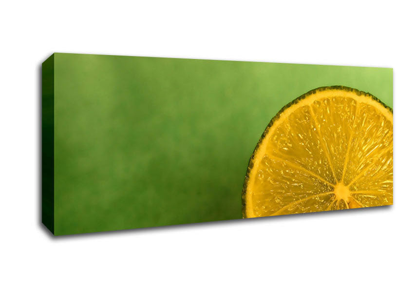 Picture of Lime Close Up Panoramic Canvas Wall Art