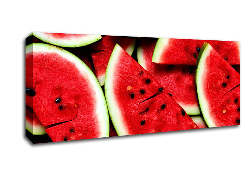 Picture of Sliced Watermelon Panoramic Canvas Wall Art