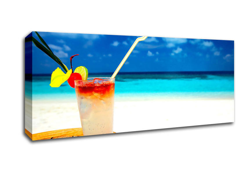 Picture of Tropical Cocktail Panoramic Canvas Wall Art