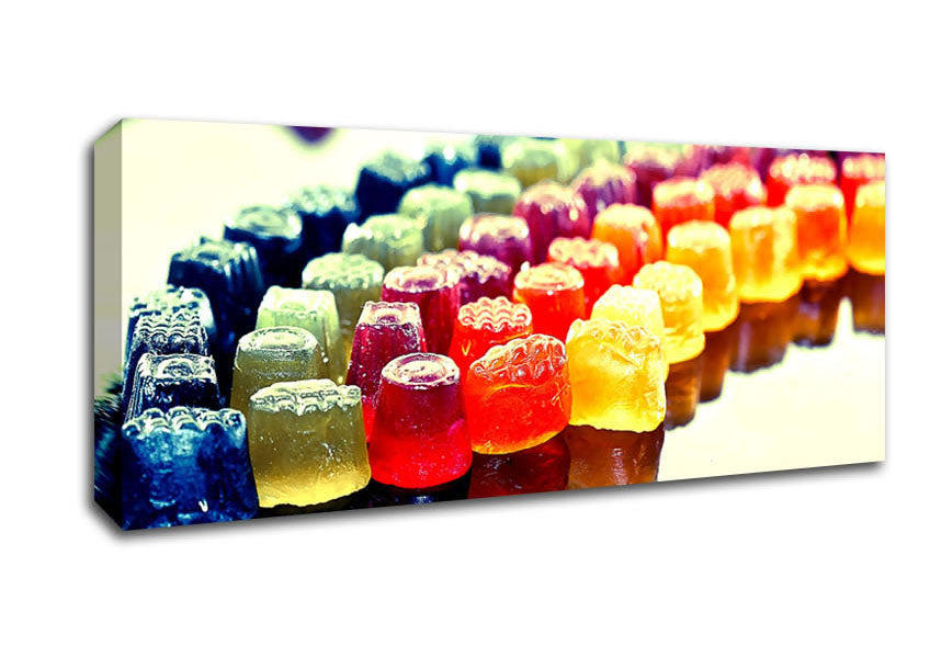 Picture of Colourful Jellies Panoramic Canvas Wall Art