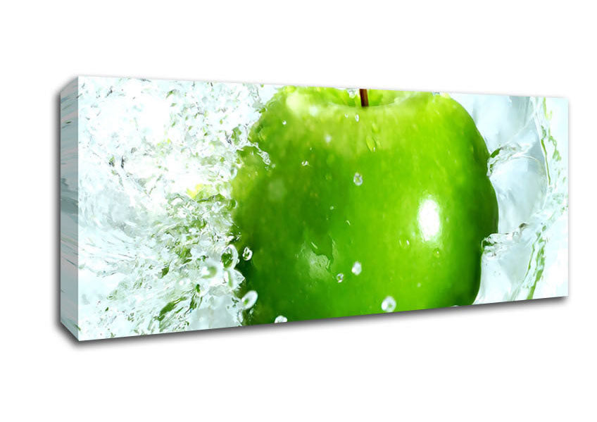 Picture of Fresh Green Apple Panoramic Canvas Wall Art