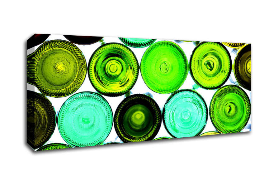 Picture of Wine Bottles Panoramic Canvas Wall Art