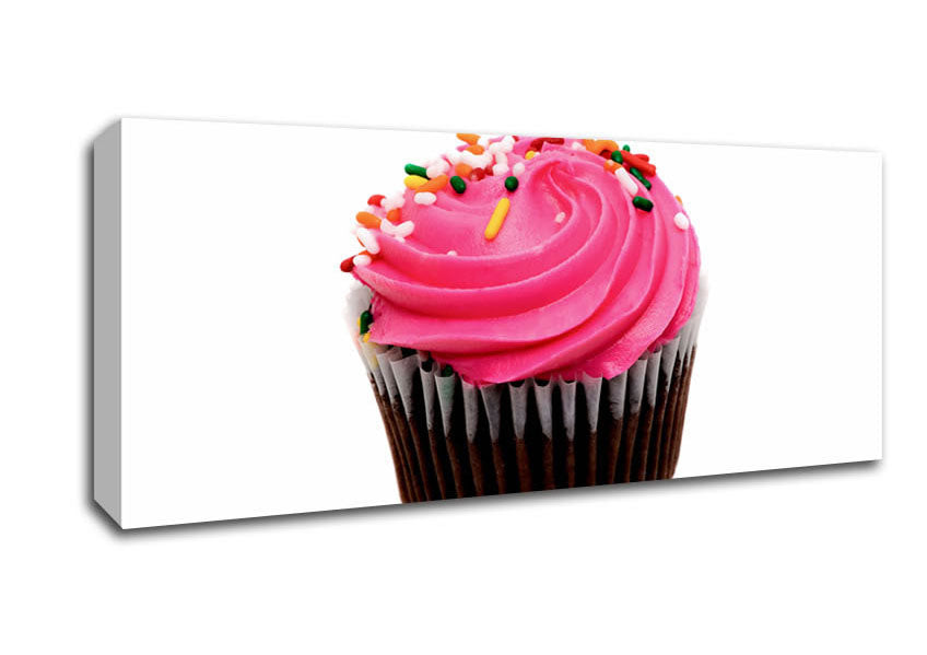 Picture of Pink Cupcake Sprinkle Panoramic Canvas Wall Art