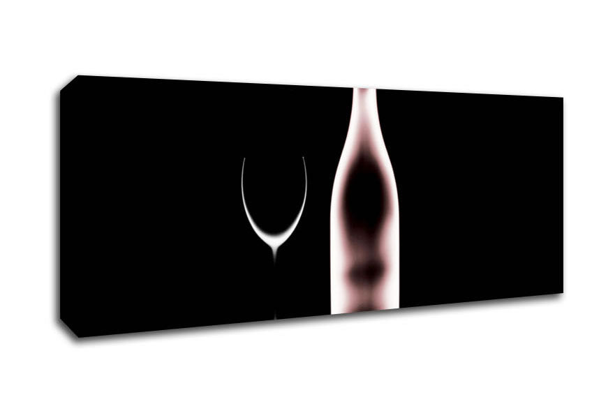 Picture of X-Ray Wine Bottle Panoramic Canvas Wall Art