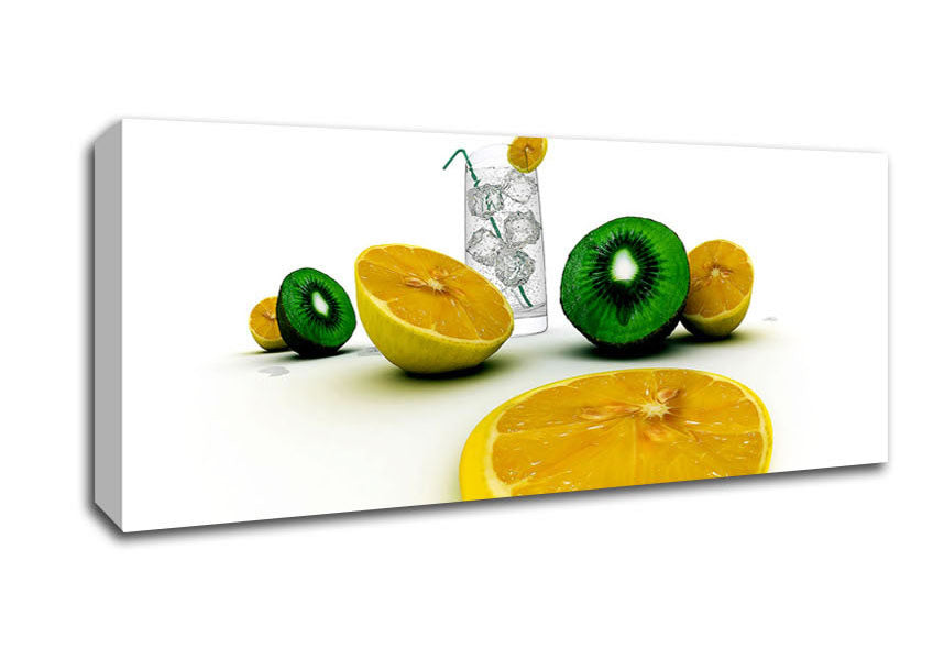 Picture of G n T Kiwi And Lemon Panoramic Canvas Wall Art