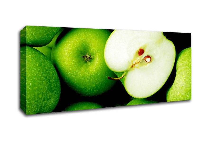 Picture of Green Apple Centre Panoramic Canvas Wall Art
