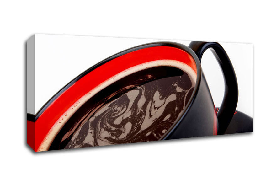 Picture of Morning Coffee Panoramic Canvas Wall Art