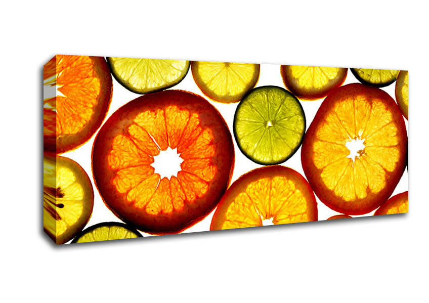 Picture of Fruit Slices Panoramic Canvas Wall Art
