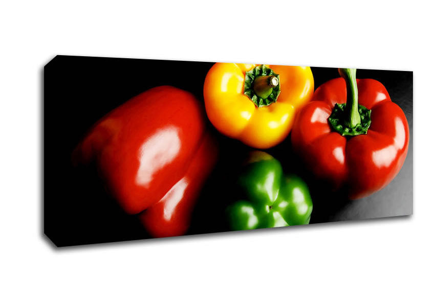 Picture of Pepper Kitchen Panoramic Canvas Wall Art