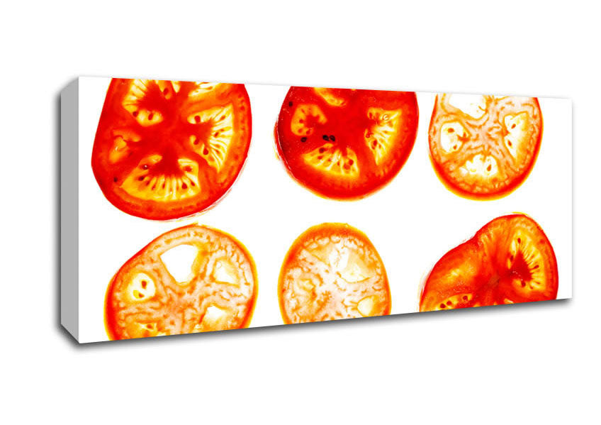 Picture of Tomato Slices Panoramic Canvas Wall Art