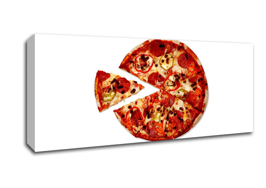 Picture of Pizza Share Panoramic Canvas Wall Art