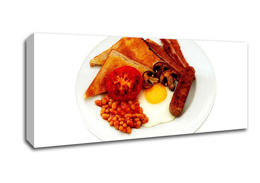Picture of Full English Fry-Up Panoramic Canvas Wall Art
