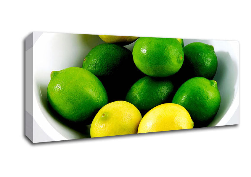 Picture of Lemon And Limes Panoramic Canvas Wall Art